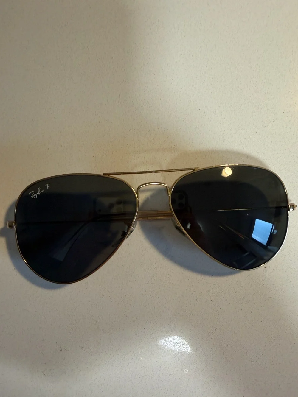 Ray-Ban Aviator Sunglasses in Gold with Dark Lenses